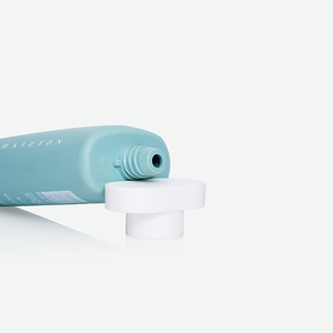 Matte Light Blue PE Squeeze Tube Custom Chinese Logo Print Soft Tube With Oval <b>White</b> <b>Flat</b> <b>Cap</b> For Scented Hand Cream - Product Image 2