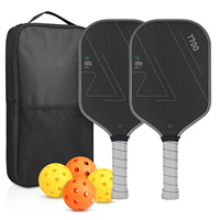 Raquette de pickleball T700 en fibre de carbone mate à grain de tissu, surface de friction en carbone, monobloc, même style que les grandes marques, 16 mm, best-seller