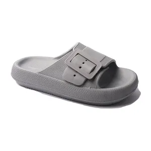 HEVA Hot Sale Unisex EVA Sandalen Outdoor OEM Logo Schieber Hausschuhe Schnallen riemen Strand rutsche benutzer definierte Logo