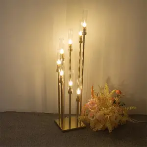 SN-WD25 Wedding decoration table decoration 5/8/10 heads metal acrylic candle light candlesticks for candles