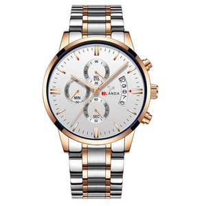 JLANDA Montres pour hommes Top Brand Chronographe Watch Men Stainless Steel Quartz Watches Black Male relogio masculino - Product Image 4