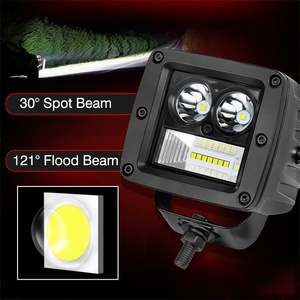 ไฟคอมโบลำแสงสีขาว6000K สว่างเป็นพิเศษไฟ LED สี่เหลี่ยม3นิ้วสำหรับรถยนต์ออฟโรด4x4อุปกรณ์เสริมรถยนต์ - Product Image 2