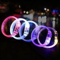 Bracelets lumineux LED en acrylique, bracelets phosphorescents, impression sérigraphique pour concert, fête, course nocturne, club, événement nocturne