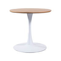 Table à manger ovale en bois de style nordique avec base ronde et chaises pour la maison, les salons de thé et les cafés