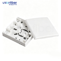 Boîtier terminal fibre optique intérieur ABS ATB 2 cœurs type 86, 2 ports, adaptateur duplex SC/LC, boîtier façade 86*86mm 22mm pour FTTH