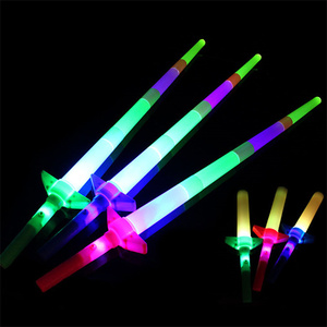 <span class=keywords><strong>Épée</strong></span> lumineuse LED rétractable en quatre sections pour fêtes, accessoire de cheerleading, jouet lumineux néon, fournitures fantaisie en gros - Product Image 1