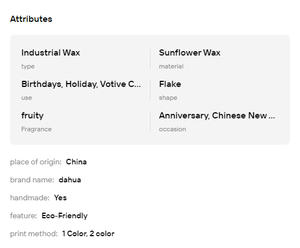 100% Natural White Flake Sunflower Seed Wax Eco Clean Burning Base Wax For Festival Christmas Aroma Candle Products - Product Image 6