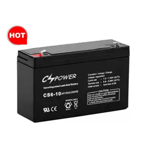 CSPower CS6-10 6V 10Ah AGM Batterie für Sicherheits alarmsystem CS6-10