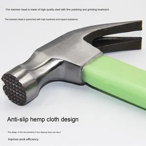 Marteau <span class=keywords><strong>de</strong></span> charpentier avec bord magnétique, marteau à griffes antidérapant, absorption des clous, angle droit, outil <span class=keywords><strong>de</strong></span> qualité supérieure - Product Image 3