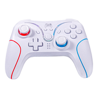 Manette de jeu sans fil BT avec double moteur de vibration et lumières LED, boutons programmables, compatible avec Lite/Pro