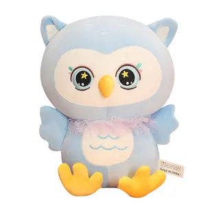 ROSA und Blue Plush Owl Fluffy Gefüllte Niedliche Stofftier Mit Big Eyes Hot Sale Kissen