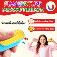 Slider Magnetik Silikon Batu Sensorik Senyap Kartu Dorong Haptik Mainan Pereda Stres ADHD Autisme Dekompresi Jari