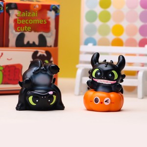 Zaizai Boîte Mystère Polyvalente et Adorable, <span class=keywords><strong>Figurine</strong></span> en Résine Style Toothless, Mignonne Poupée <span class=keywords><strong>Dragon</strong></span> Noir, Décoration de Bureau, Jouet Tendance et Ludique - Product Image 3