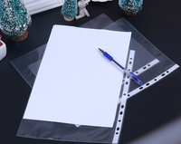 Vente en gros A4 sac de documents en plastique 11 trous PP dossier protecteur de papier transparent