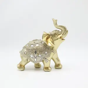 Escultura de elefante de resina para decoração, enfeites de escultura de elefante para decoração caseira