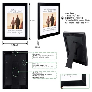 Cadre photo commémoratif 2026 – Cadeau de condoléances <span class=keywords><strong>pour</strong></span> la perte d'<span class=keywords><strong>un</strong></span> être cher – Cadre photo en bois avec citation de réconfort - Product Image 4