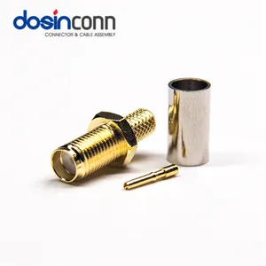 Rj45 RG58 Kabel Krimpen Vrouwelijke Sma Connector Rf Coaxiale Glasvezel Connector Voor Gps