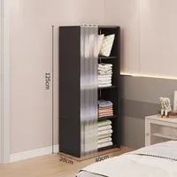 Armoire de rangement minimaliste simple/double rangée pour vêtements, anti-poussière, pour chambre à coucher et dortoir