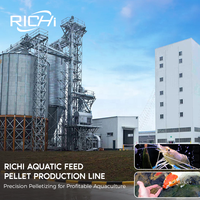 Machine à granulés d'aliments pour crevettes RICHI - Ligne complète - Ligne de production d'aliments pour poissons flottants multifonctionnelle