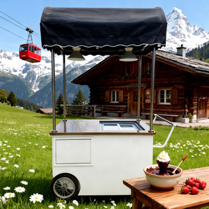 Triciclo Eléctrico de Servicio de Alimentos con Congelador de Helados Rápido Móvil de Fibra de Vidrio 2025 - Product Image 1