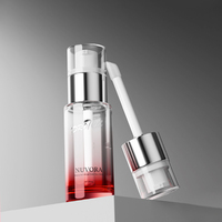 Flacon en verre plat de luxe vide de 30 ml avec bouchon à vis, tube pour brillant à lèvres, grande tête de brosse, emballage cosmétique pour brillant à lèvres
