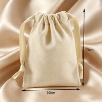 Bolsa de Algodón y Lino Natural con Cordón para Joyería, con Cordones Intercambiables, para Empaque de Regalos, Bolsa de Almacenamiento, Estuche Organizador Portátil