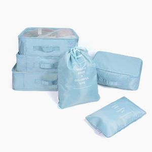 Set Organizer Tas Penyimpanan Pakaian Perjalanan 6 Pcs dalam 1 Bungkus Kain Twill, Laris Manis - Product Image 5