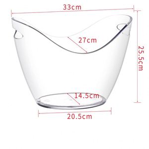 Custom Logo 3L 3.2L 4L 8L 12L White Black Red Clear Transparent Cheap Price Champagne Cola Beer Wine <b>Plastic</b> Ice Bucket - Product Image 3