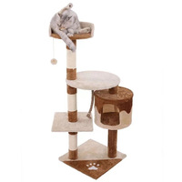 Meubles pour chats en sisal, tour en bois, arbre à chat en carton, maison et jouet pour animaux de compagnie