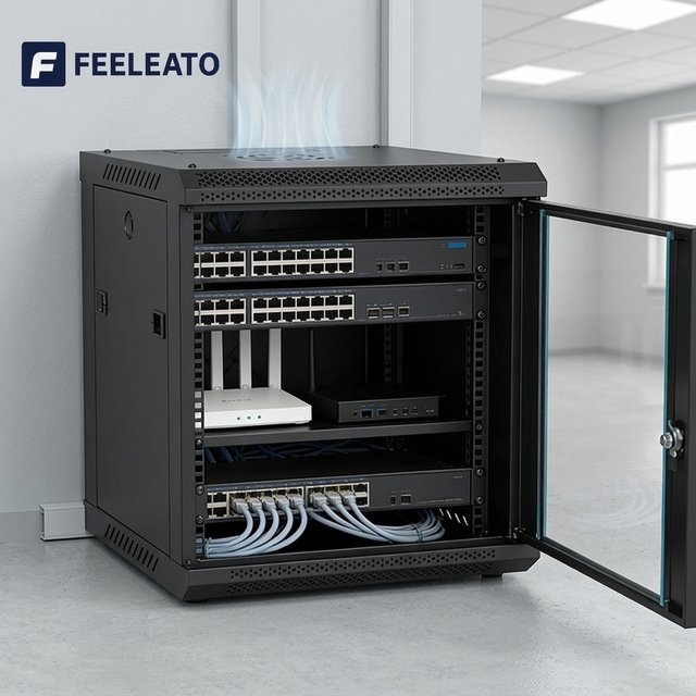 High Quality 19 Inch Data Center Rack Server Floor Standing DDF Network Cabinet 18U to 47U Optional Heights