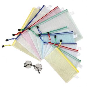Bolsas de Malla con Cierre para Almacenamiento de Documentos, con Bolsas de Plástico Personalizadas, Bolsas de Archivo de PVC para Uso Escolar y de Oficina - Product Image 1