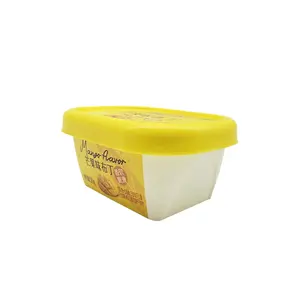 Mandun Iml Frozen Yogurt Jelly budino contenitori per gelato scatola cibo con coperchio in etichetta stampo plastica quadrata personalizzata CN;GUA