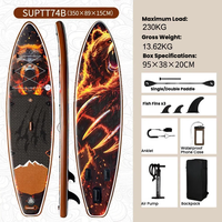 Planche à pagaie gonflable de luxe avec porte-cannes à pêche et siège confortable
