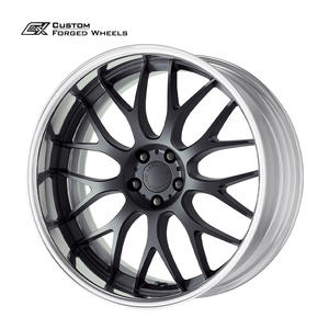 Juego de 2 Ruedas Forjadas con Borde Escalonado Inverso de 20, 21 y 22 Pulgadas, 5x112, 5x120, Acabado Mate Plateado, Diseño de Malla, para BMW, <span class=keywords><strong>Audi</strong></span>, Mercedes - Product Image 1