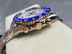 Reloj cronógrafo mecánico de lujo de súper calidad, resistente al agua, 44 mm, KFfactory 1166-80, acero 904L, movimiento 7750, cerámica azul, estilo Yacht. - Product Image 5