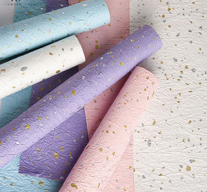 Gold and Silver Dot Stone <b>Pattern</b> <b>Paper</b> Flower Packaging <b>Paper</b> Folded Texture Bouquet Packaging <b>Paper</b> - Product Image 3