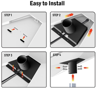 Base de fixation à vis Black Starlink Gen 3, support robuste multi-vis pour montage permanent sur toit