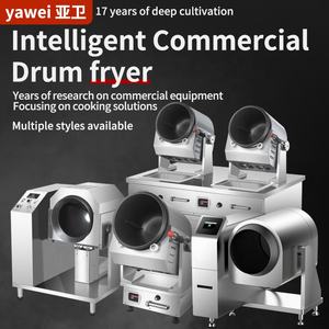 Yawei G30DBA double tête machine de cuisson commerciale tambour double tête robot de cuisson double tête tandem riz frit friture machine - Product Image 5