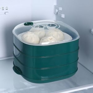 Youhui Microwave <b>Steamer</b> Container 3 Tier With Lid For Steamed Buns And Mantou Household Use - Product Image 1
