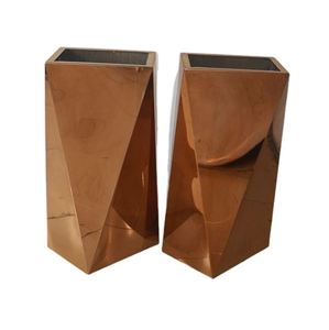 Pot de fleurs en métal anti-rouille <span class=keywords><strong>XXL</strong></span> pour extérieur, pot de fleurs doré <span class=keywords><strong>XXL</strong></span> pour extérieur, jardinières, pots, <span class=keywords><strong>jardinière</strong></span> pour arbres - Product Image 4