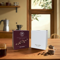 Emballage en carton (dossiers) pour café filtre et sachets de café avec logo personnalisé en relief – Durable et recyclable