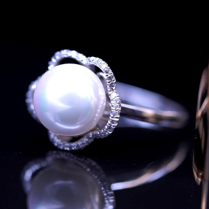 <span class=keywords><strong>Bague</strong></span> de fiançailles en perles uniques de style européen et américain, <span class=keywords><strong>bague</strong></span> <span class=keywords><strong>camée</strong></span> en argent avec bijoux en fleurs - Product Image 3