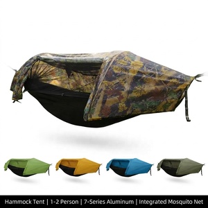 Hamaca de Camping 3 <span class=keywords><strong>en</strong></span> 1 de Nailon con Mosquitera y Toldo Impermeable de 3000 mm, Ultraligera y Portátil, para una Persona - Product Image 1