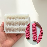 Moule en silicone à 3 cavités pour framboises, réutilisable, antiadhésif, pour décorer des éclairs, moule à chocolat, bonbons, savon, plâtre, outils de pâtisserie DIY