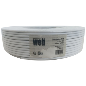 Câble coaxial blindé RG59 75 Ohm CCS, bobine de 100 m pour télévision par satellite et caméra de sécurité - Product Image 3