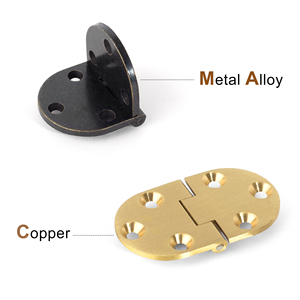 90 độ dày cổ kim loại hợp kim bản lề, bản lề đồng cho đồ nội thất tủ gỗ Hộp ngăn kéo nhà bếp phẳng Vòng góc bản lề - Product Image 4