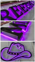 Lettres en métal LED 3D personnalisées rétroéclairées en acier inoxydable pour enseigne extérieure de magasin, publicité, entreprise, transformateur, bureau/mariage