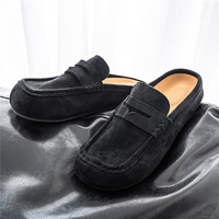 Mules Penny Loafer en daim à enfiler pour hommes – Confortables, plates, décontractées, pour la marche en extérieur