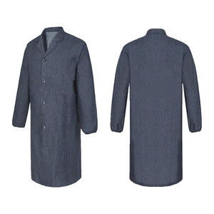 เสื้อคลุมทำงานผ้าเดนิม ผ้าฝ้ายหนา สำหรับงานโรงงาน ปรับแต่งโลโก้ได้ - Product Image 5