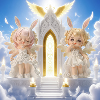 Figurine Annie Baby White Moon Starry River, élégante poupée en résine à oreilles de lapin, ornement de collection, jouet artistique pour collection ou cadeau